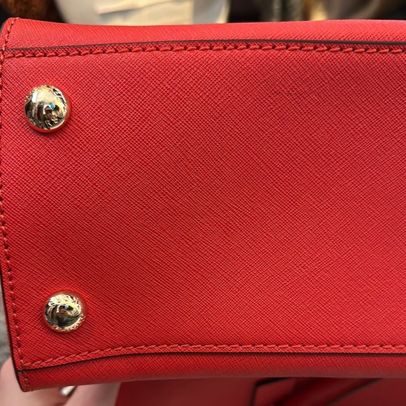 Michael Kors Red Leather Large Hamilton Tote Bag - Picture 2 of 6